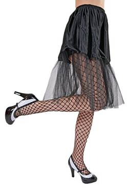 Das Kostümland - Petticoat Tüll Unterrock für Damen zum Fifties Rock´n Roll Kostüm - Schwarz von Das Kostümland