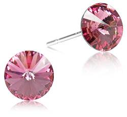 LUISIA® Ohrstecker mit Kristallen von Swarovski® - 6 mm - Rosa von Das Kostümland