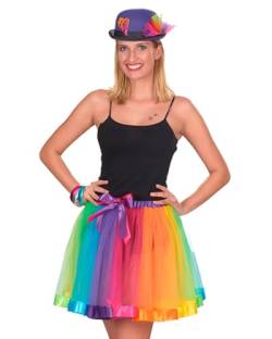 Regenbogen Rainbow Petticoat Rock für Damen - 414009 | Bunt von Das Kostümland