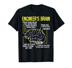 Engineer's Brain Ingenieurwissenschaften Ingenieurwesen T-Shirt von Das Kulissenwerk
