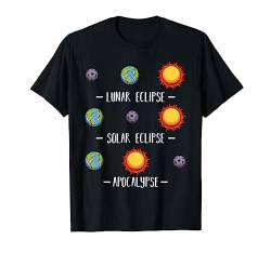 Lunar Solar Eclipse and Apocalypse Totalle Mondfinsternis T-Shirt von Das Kulissenwerk