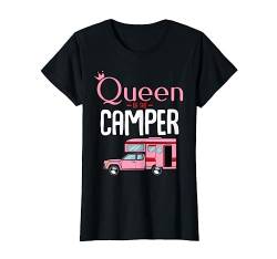 Queen Of The Camper Camping Zelten Urlaub Aufenthalt Lustig T-Shirt von Das Kulissenwerk