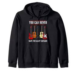 You Can Never Have Too Many Guitars Gitarre Musiker Noten Kapuzenjacke von Das Kulissenwerk