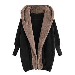 Damen Plüschjacke Winterjacke Teddy Warm Fleecejacke Hoodie Pullover Mit Kapuze Winter Parka Outwear Kapuzenjacke Einfarbig Wollmantel Lässige Jacken Mantel Oberteile Kardigans Mantel Outdoorjacken von Dasongff