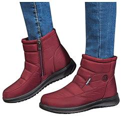 Damen Stiefel Outdoor Winterstiefel Schneestiefel Flache Warme Boots Winter Stiefeletten Schuhe Damenschuhe Arbeitsschuhe Winterboots Kurzschaft Stiefel für Damen Flach rutschfeste Wanderschuhe von Dasongff