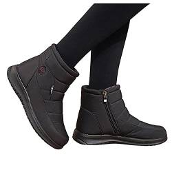 Damen Stiefel Outdoor Winterstiefel Schneestiefel Flache Warme Boots Winter Stiefeletten Schuhe Damenschuhe Arbeitsschuhe Winterboots Kurzschaft Stiefel für Damen Flach rutschfeste Wanderschuhe von Dasongff