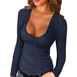 Dasongff Damen Blusen Sexy Tief V-Ausschnitt Kurzarm Crop Tops Knit Shirts Modisch Bluse Slim Fit Einfarbig Elegante Oberteile Tops Leicht Shaper Top Perfect Fasching Partytop von Dasongff