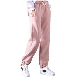 Dasongff Damen Jogginghose mit Innenfleece Winter Warm Thermo Leggings Gefüttert Sweatpants Sporthose Outdoor Wanderhose Jogger Hose Verdickte Sweathose Traininghose mit Kordelzug und Taschen von Dasongff