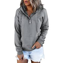 Dasongff Damen Kapuzenpullover Hoodies Kordelzug Dünn Kapuzen Sweatshirt Frauen Einfarbig Langarm Tops Streetwear Kapuzenpullis Warm Pulli Winterjacke Mantel Outwear mit Kängurutasche von Dasongff