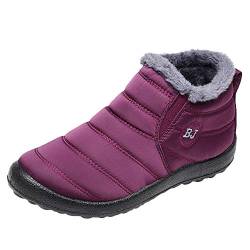 Dasongff Damen Winterstiefel Wasserdicht Warm gefütterte Schneestiefel Winterschuhe Outdoor Winter Bequem Kurzschaft Boots Schuhe, Mädchen Sneaker Damen Stiefeletten Winter Kurzschaft Stiefel von Dasongff