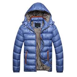 Wintermantel Herren -Jacke Cotton Winter warm verdickende Mütze Mäntel & Jacken für Manner Freizeit Outdoor Wintermantel mit Reißverschlussjacke Elegant Stepp-Jacke in Daunenoptik Oberbekleidung von Dasongff