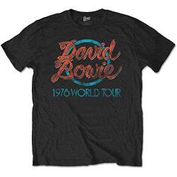 David Bowie 78 Tour T Shirt (Schwarz) - Large von David Bowie