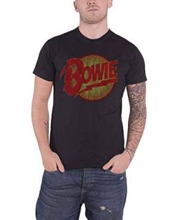 David Bowie Diamond Dogs Vintage Logo Nue offiziell Schwarz T Shirt von David Bowie