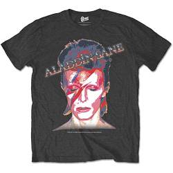 David Bowie Herren Aladdin Sane T-Shirt, Schwarz, XL von David Bowie