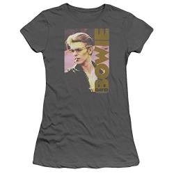 David Bowie - - Smokin T-Shirt für Junge Frauen, Small, Charcoal von David Bowie
