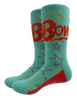 David Bowie Socken Stars Outline Logo Nue offiziell Herren Grün UK Size 7-11 von David Bowie