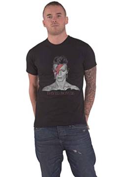 David Bowie T Shirt Aladdin Sane Profile Contrast Logo offiziell Herren Nue M von David Bowie