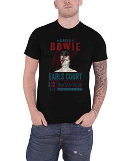 David Bowie T Shirt Earls Court 1973 Poster Nue offiziell Eco Herren von David Bowie