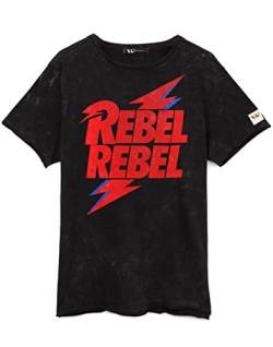 David Bowie T-Shirt Unisex Erwachsene Rebel Rebel Song Music Band Schwarzes L von David Bowie