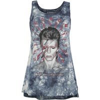 David Bowie Top - Alladin Sane - S bis L - für Damen - Größe S - blau  - Lizenziertes Merchandise! von David Bowie