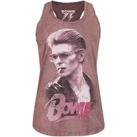 David Bowie Top - Smoking - S - für Damen - Größe S - koralle  - Lizenziertes Merchandise! von David Bowie