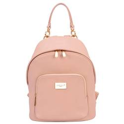 David Jones - Damen Kleine Rucksack Backpack - Frauen Weiches PU Leder Daypack - Casual City Mode Tagerucksack Schultasche Schulranzen Schulrucksack - Damenrucksack Städt Mädchen Fashion - Pink Rosa von David Jones