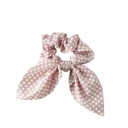 Damen Elastische Haarbänder Polka Dot Print Stirnband Girls Einfache Satin -scunchies für Frisuren von Dawwoti