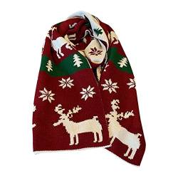 Dawwoti Frauen Lange Schals, Lässige Strick -weihnachtsschal, Unisex -schals für Männer Weihnachtswinter von Dawwoti