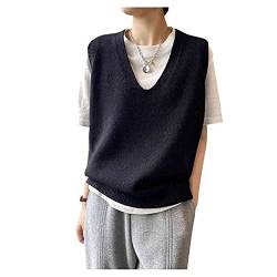 Dawwoti Frauen Pullover Pullover Weste Ärmellose Jumper V Neck Tank Top Schuluniform Strickwaren von Dawwoti