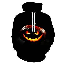 Dawwoti Männer Pullover Hoodies Halloween Schädel Gedruckt Scary Jacke Hemd Lustige Sweatshirts von Dawwoti