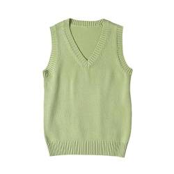 Frauen Gestrickte Pullover Westen Ärmellose Jumper Baumwolle Tank Top Grundlegende Strickwaren von Dawwoti