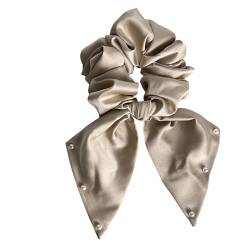 Mädchens Satin -scunchies Solid Long Ribbon Bögen Haarbindungen für Teenager Frauen Ohne Schaden von Dawwoti