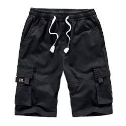 Männer Cargoshorts, Multi-Taschen Tunnelzug Relaxed fit Shorts Outdoor-Cargo-Shorts von Dawwoti