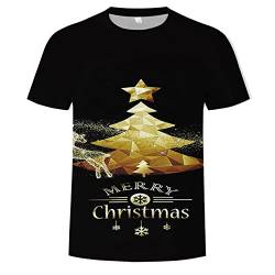 Männer Der Kurzen Ärmeln T-Shirt 3D Weihnachten Graphic Tee Lose T-Shirts von Dawwoti