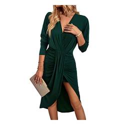 Midi Kleid für Frauen, Lässige V -neck -split -wrap -kleider für Cocktailparty von Dawwoti