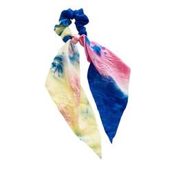 Satin-scunchies Des Mädchens Farbenfrohe Krawatten-dye-pferdeschwanzhalter für Jugendliche Frauen von Dawwoti