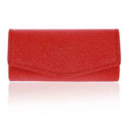 Day of Saturn Damen Medium Abendtasche Henkeltasche Party Handtasche Clutches,Rot von Day of Saturn