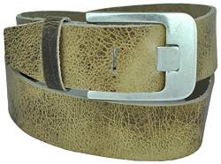 Dayneq 4,5cm Breit Echt leder Guertel Altsilber Nickel Free Schnalle-NATUR-95 Bundweit von Dayneq