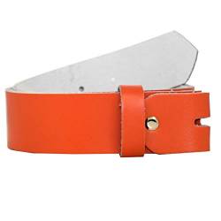 Dayneq 4cm-Wechselgürtel Gürtel Ohne Schnalle aus echtleder -Orange-Bundweit 110 von Dayneq