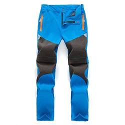 Daysskk Arbeitshose Kinder Jungen Wasserdicht Softshellhose Kinder Sommer Wanderhose Zip Off Outdoorhose Jungen Atmungsaktiv Trekkinghose Jungen Kurz Freizeithose Schnelltrocknend von Daysskk