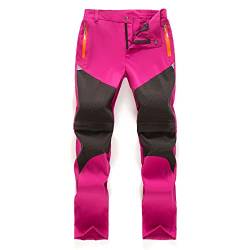 Daysskk Arbeitshose Kinder Mädchen Zip Off Hose Sommer Kinder Softshellhose Wanderhose Mädchen Schnelltrocknend Trekkinghose Zip Off Outdoorhose Mädchen Wasserdicht Funktionshose Rosa 110 von Daysskk