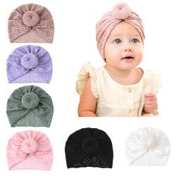 Daysskk Baby Mütze Mädchen 0-12 Monate Neugeborene Turban Mütze Sommer Babymütze Stirnband Mädchen Babygeschenke Zur Geburt Mädchen von Daysskk