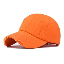 Daysskk Baseball Cap Orange Damen Herren Baseball Kappe Vintage Basecap Damen Sommer Hut Damen Sommer Verstellbar Sommermütze Herren von Daysskk