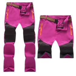 Daysskk Hose Sommer Mädchen Kinder Zip Off Trekkinghose Kinder Zip Off Wanderhose Mädchen Sommer Wasserdicht Freizeithose Mädchen Schnelltrocknend Rosa 150 von Daysskk