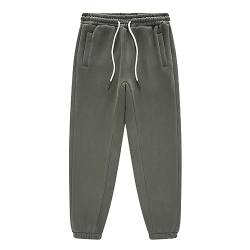 Daysskk Jogginghose Jungen Grau Trainingshose Gefütterte Jungen mit Taschen Sporthose Freizeithose Kinder Jungen Winterhose Jungen 120 von Daysskk