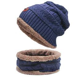 Daysskk Mütze Herren Winter Strickmütze Winter Beanie Damen Warme Wintermütze Schal Set Herren Warm Beanie Strickmütze Und Schal Set Herren von Daysskk