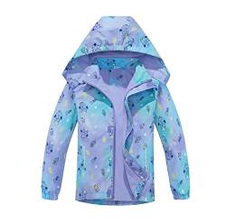 Daysskk Softshelljacke Kinder Mädchen 104-110 Regenjacke Madchen Gefüttert Übergangsjacke Madchen Fleece Gefütterte Winterjacke Outdoorjacke Gefütterte Madchen Winddicht von Daysskk