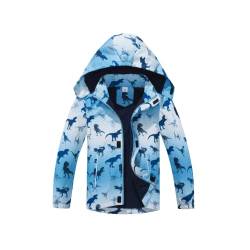 Daysskk Übergangsjacke Jungen Regenjacke Kinder Gefüttert Softshelljacke Jungen Winddicht Winterjacke Outdoorjacke Gefüttert Kinder Jacke Jungen Winter Wasserdicht 140 von Daysskk