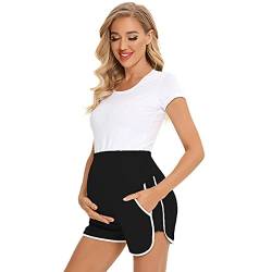 Daysskk Umstandsshorts Damen Sommer Schwangerschaft Shorts Damen Umstandshose Kurz Yogahsoe Laufshorts für Schwangere M von Daysskk