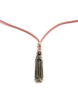 Anhänger Medaille Jungfrau von Fatima, versilbert, 10 µm, Größe: 52 mm, Silber von De Bussy